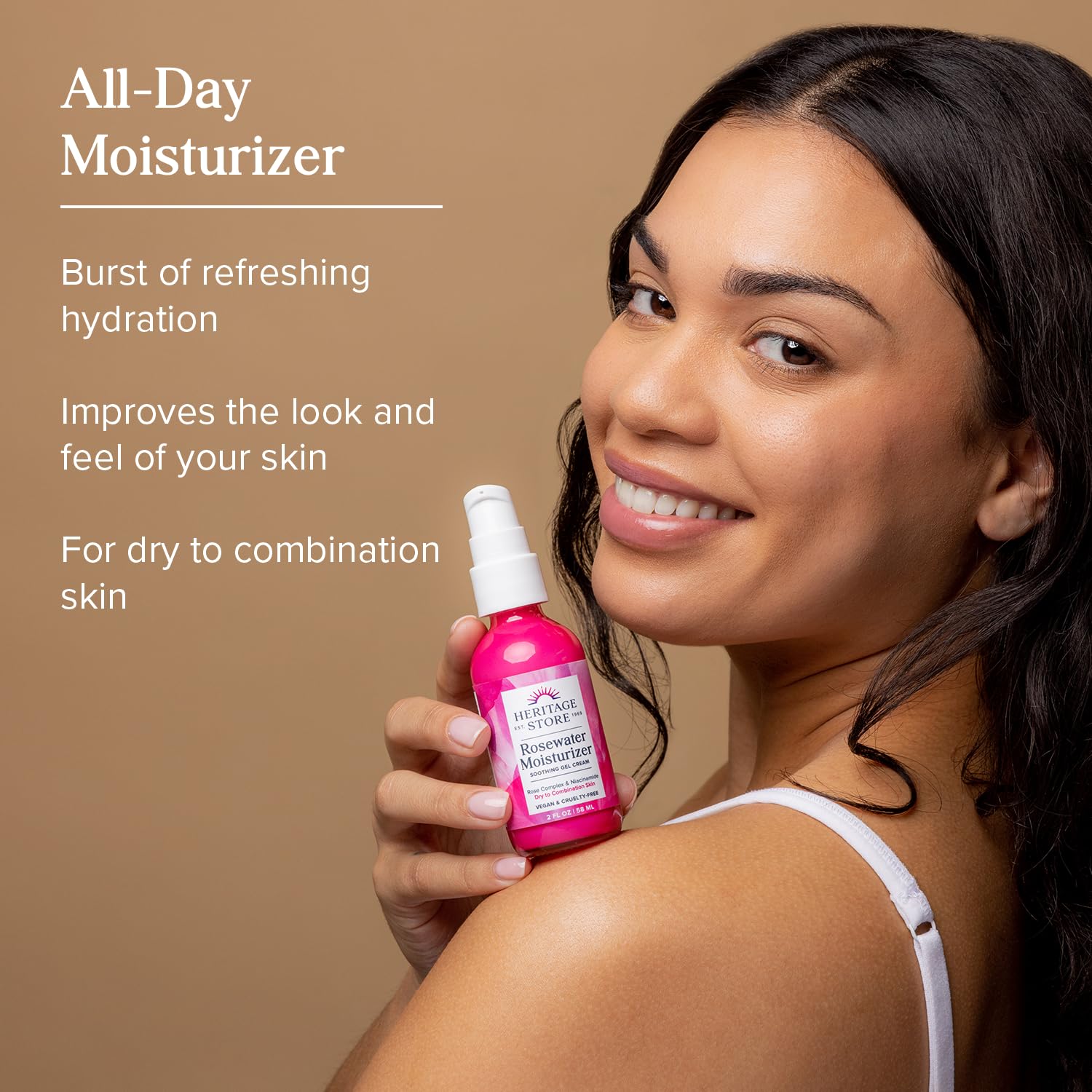 Amazon.com: HERITAGE STORE Rosewater Face Moisturizer - Soothing